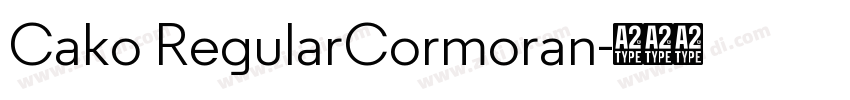 Cako RegularCormoran字体转换